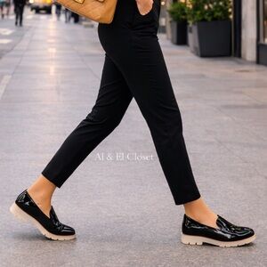 Vionic Kensley Black Patent Leather Loafers Women’s Size 12 Wide Orthotic NIB